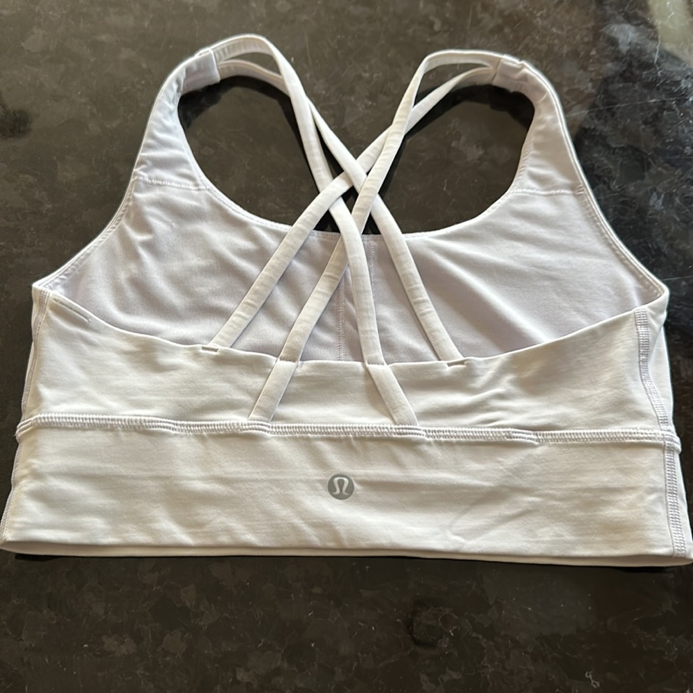 Lululemon Sport Bra , size 8,medium support,light lilac color , good condition - Picture 2 of 2